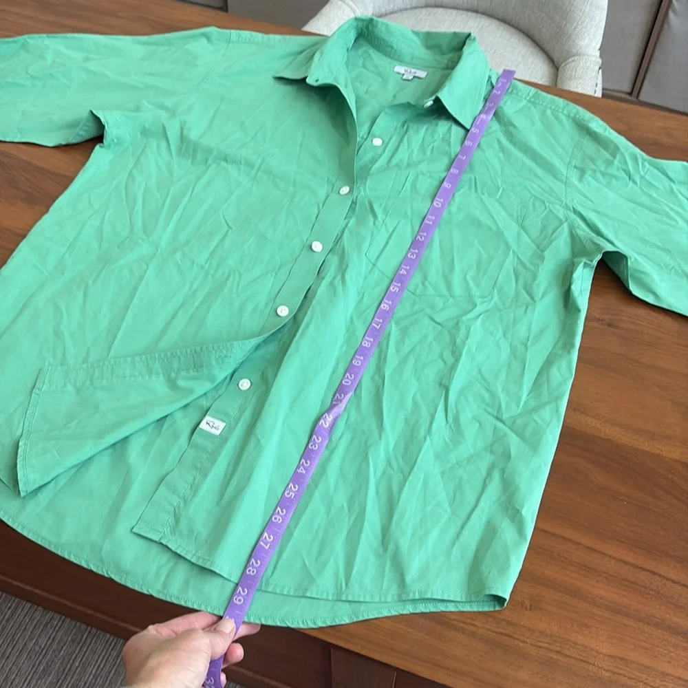 RAILS Arlo Shirt In Kelly Green Oversized Button Down Cotton Size Medium - Picture 12 of 12